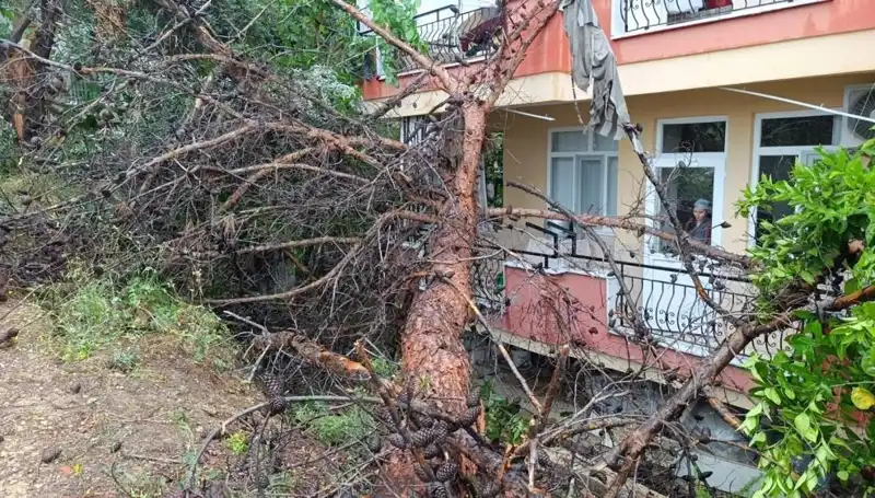 Dev Yağmur, İnşaat Halindeki Bina Üzerine Devrildi: Şok Edici Anlar