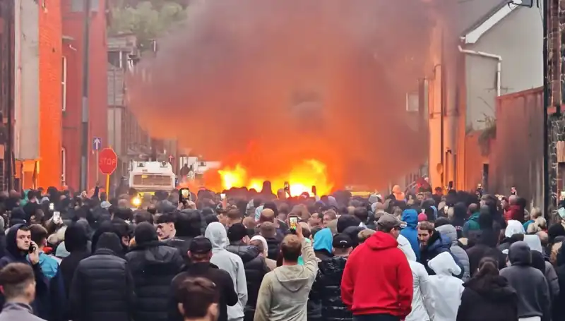 Kuzey İrlanda’da Cinsel Saldırı Protestosu: Evler Alev Alev!