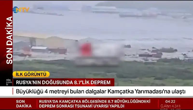 Kamçatka'da Tsunami Alarmı: İlk Dalgalar Kıyıları Vurdu